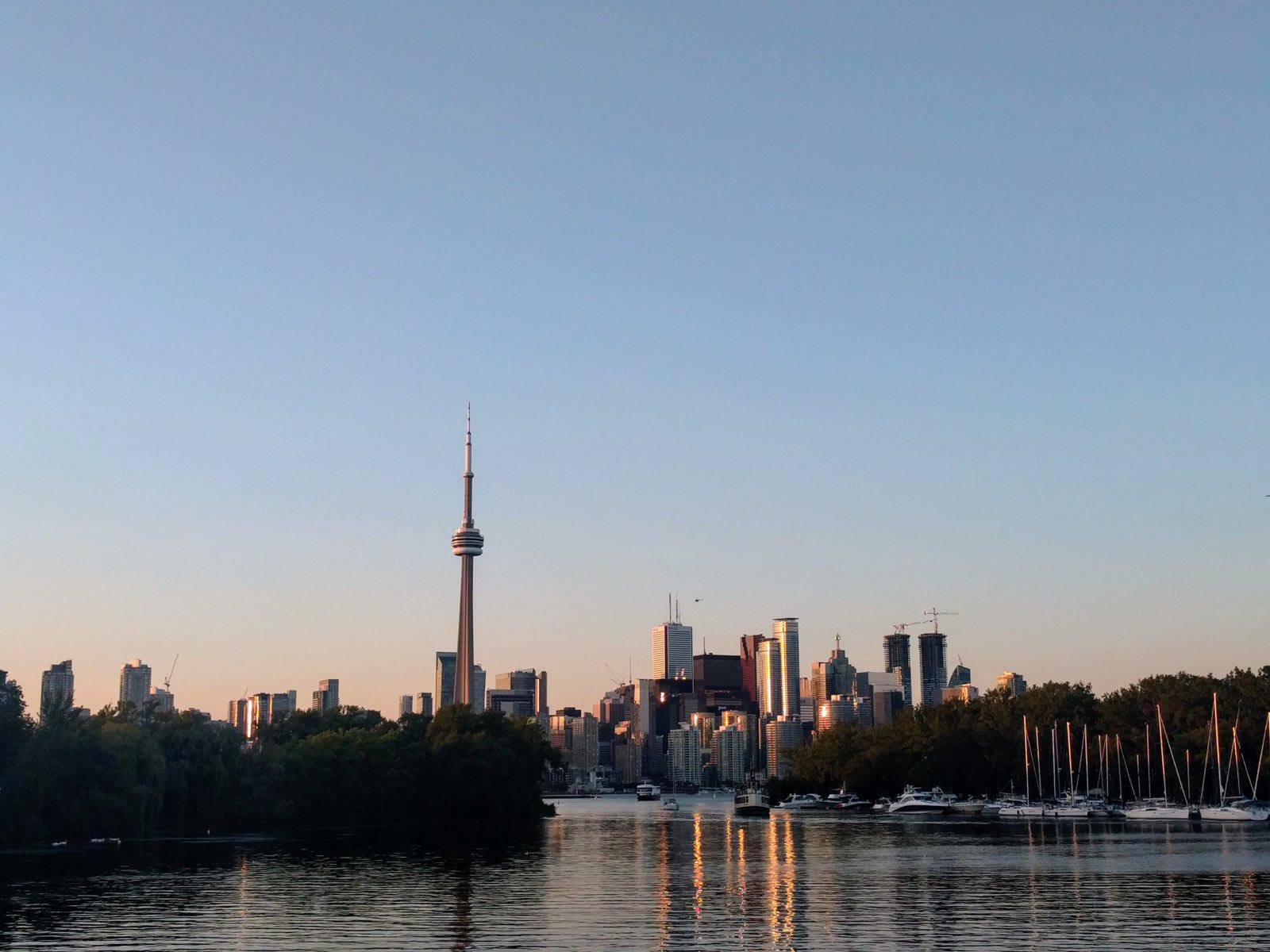 City of Toronto skyline at sunset